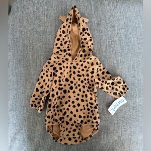 Carter's Brown and Black Leopard Print Baby Onesie New With Tags